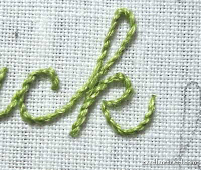 Hand Embroidery: Lettering and Text 4: Stem Stitch –